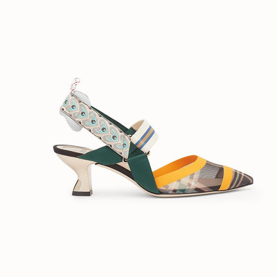 Fabric slingbacks