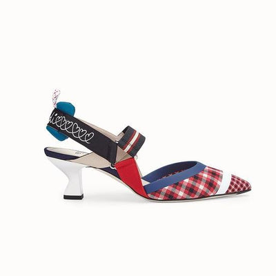 Fabric slingbacks